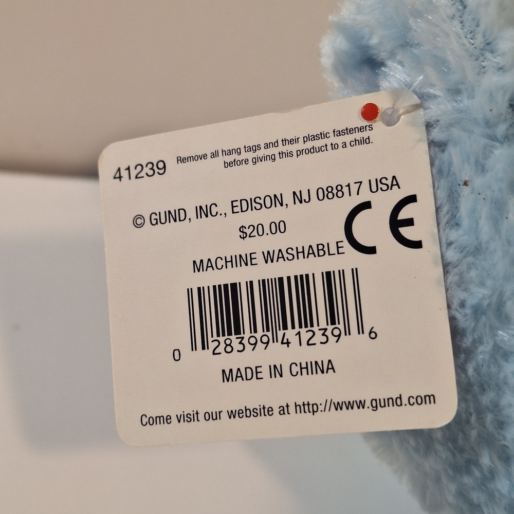 Gund FLOPPY BLUE BABY'S FIRST CHRISTMAS BEAR 15" plush stuffed animal 41239 - Picture 7 of 8